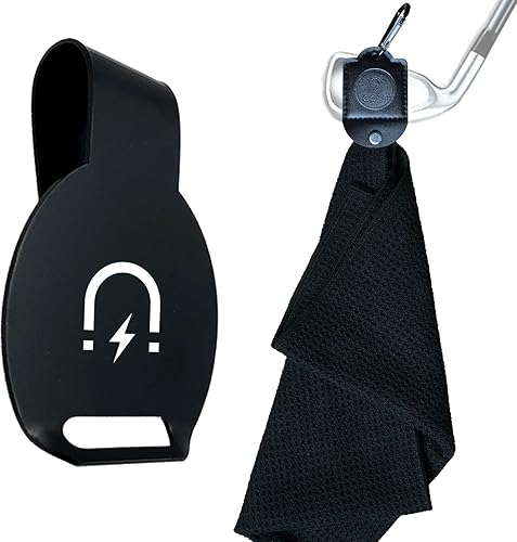 Miniatura 1 de CHICBAKE Toalla de golf magnética con bolsa de golf, kit de almohadilla de aterrizaje de metal, regalos de golf para hombres y mujeres, imán de