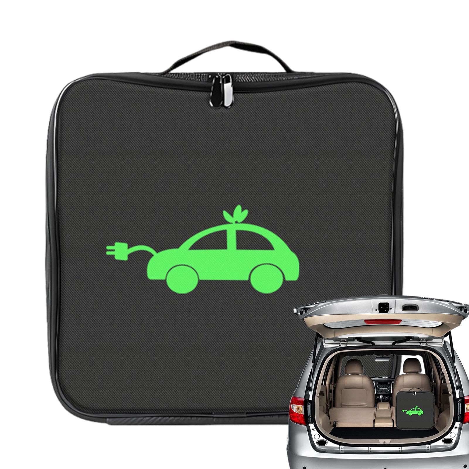 Sac De Rangement Câble Voiture Électrique EV - Grand Organisateur Imperméable 42x42x14cm Avec Poignées