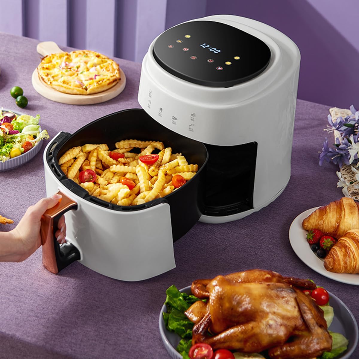 Amazon.co.jp: ノンフライヤー8L大容量Air fryer 電気フライヤー  