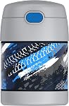 THERMOS FUNTAINER 10 Ounce Stainless Steel Vacuum Insulated Kids Food Jar with Spoon, Matte Black