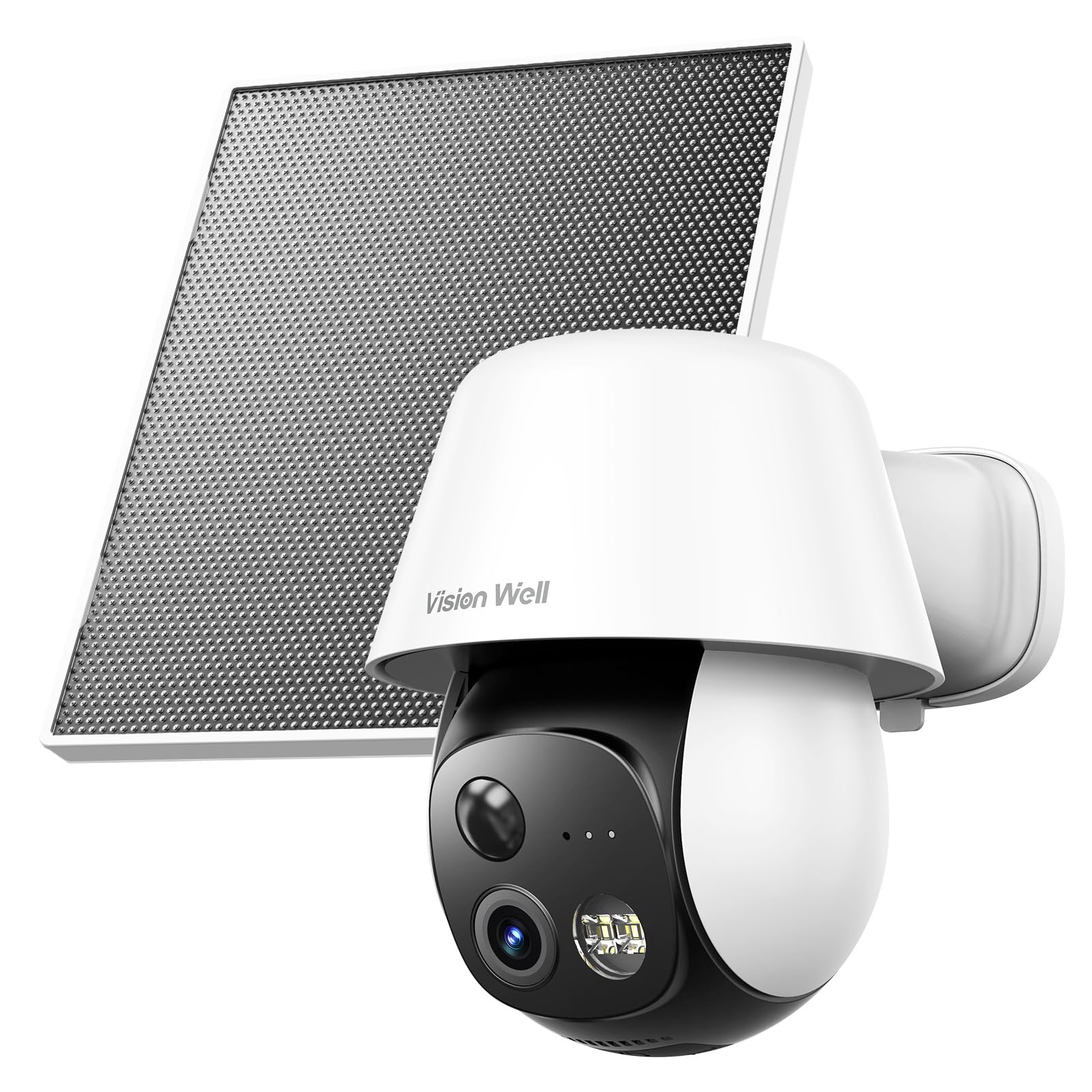 Telecamera Wi-Fi Esterno Solare Senza Fili 2K (3MP) - Videocamera Sorveglianza PTZ 360° Visione Notturna a Colori, Rilevamento Umano PIR, Sirena e Faretto, Audio Bidirezionale, Impermeabile IP65
