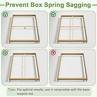Vista 6 de Somier para Cama Queen de 10 Pulgadas - Somier de Servicio Pesado Base de Colchón de Metal con Cubierta de Tela, Sin Ruido, Fácil Montaje