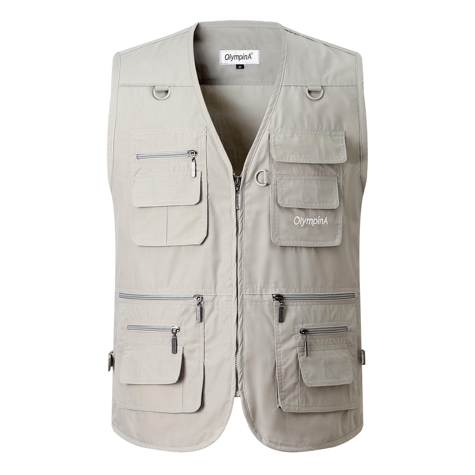Luckyone Herren Sommer Outdoor Weste Hundeweste mit Vielen Taschen Multifunktionsweste Für Jagd Angeln Camping Ärmellos Jacke Fotografie Wandern Weste
