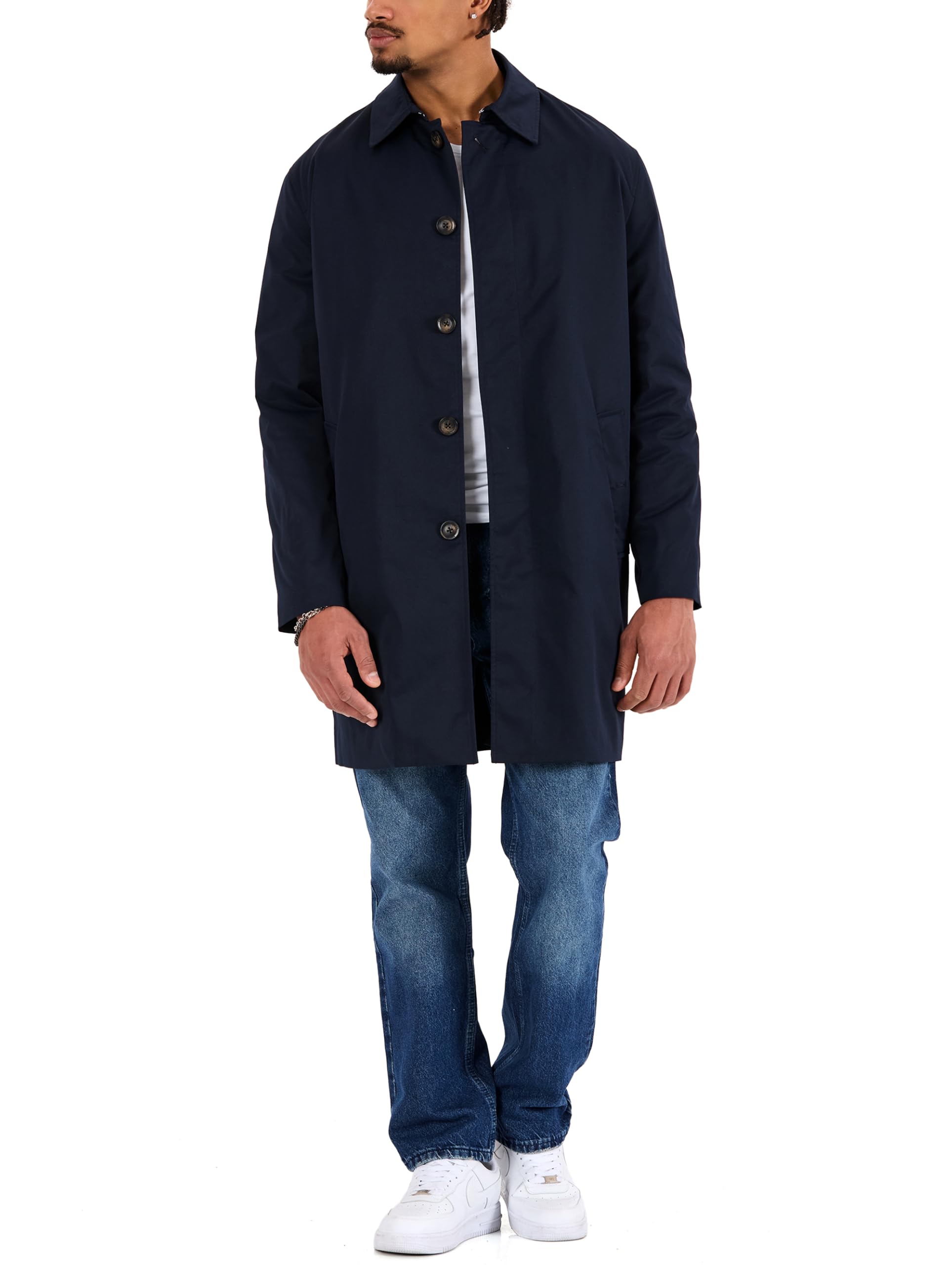 Redbridge Cappotto corto con abbottonatura e colletto, elegante cappotto per la primavera e l'autunno, per business e Smart Casual