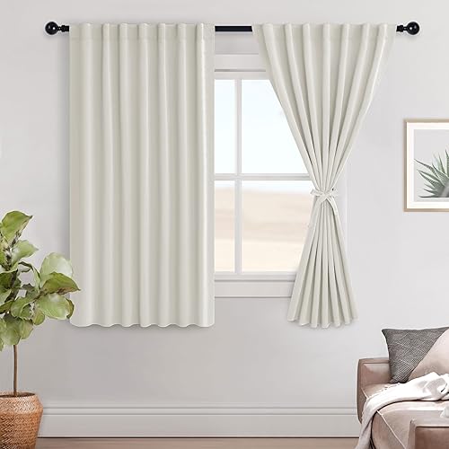 Miniatura 155 de Hiasan Cortinas opacas blancas extra anchas para dormitorio, cortinas opacas térmicas extra anchas de 72 pulgadas de largo, con pestaña trasera,