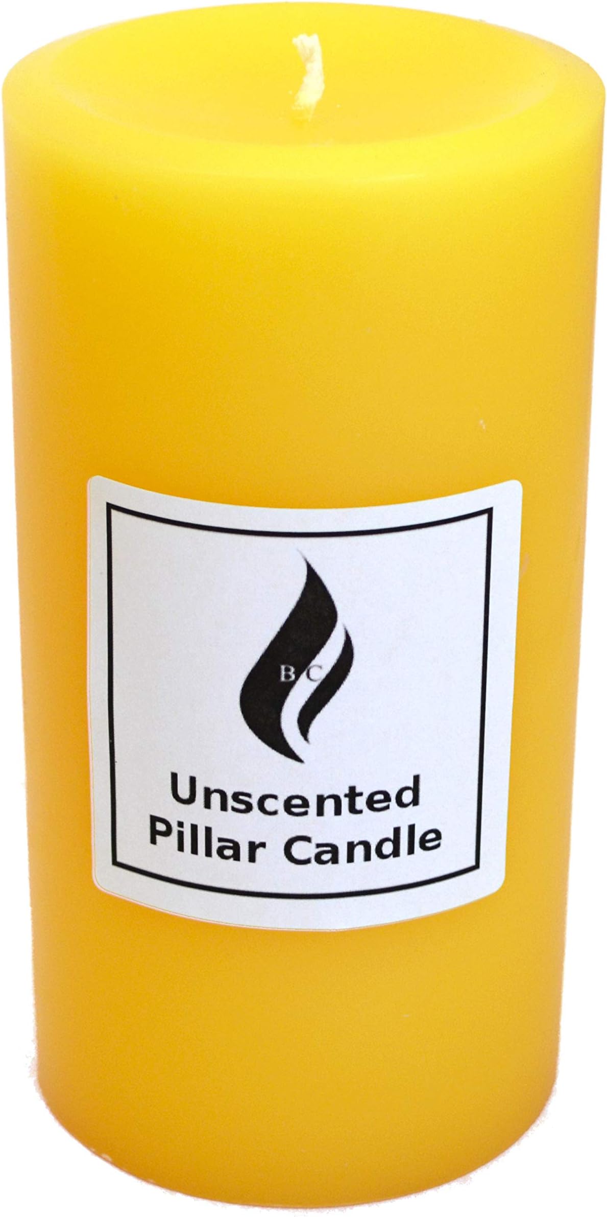 Round Pillar Candle - Unscented - Up to 140 Hours Burn Time (Yellow)