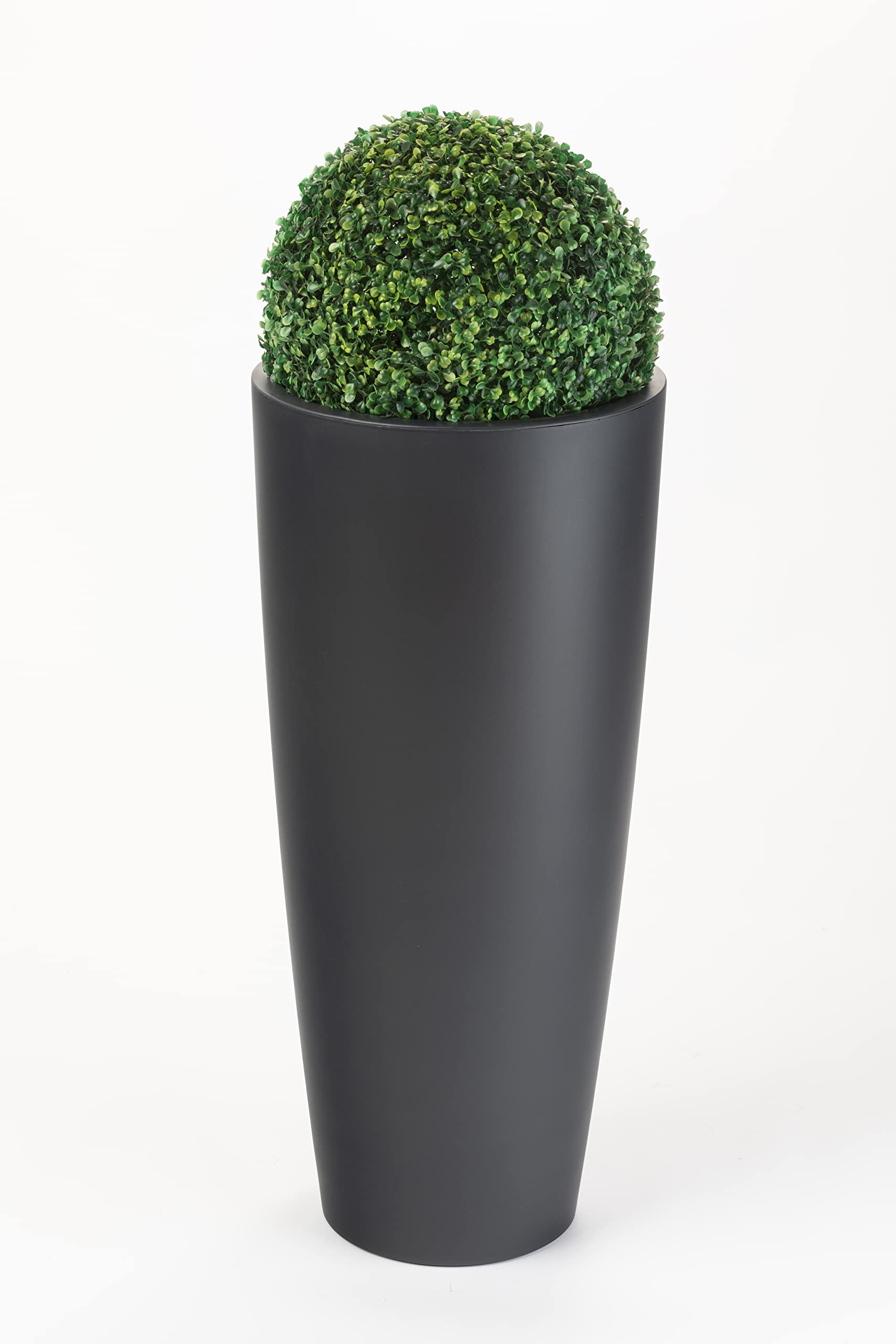 Pot de Fleurs, Rond, H 70 cm, Ø 36, Anthracite, Mate, capacité de 16 litres, avec Panier à Plantes Amovible, pour intérieur et extérieur, Fait de Haute qualité polypropylène