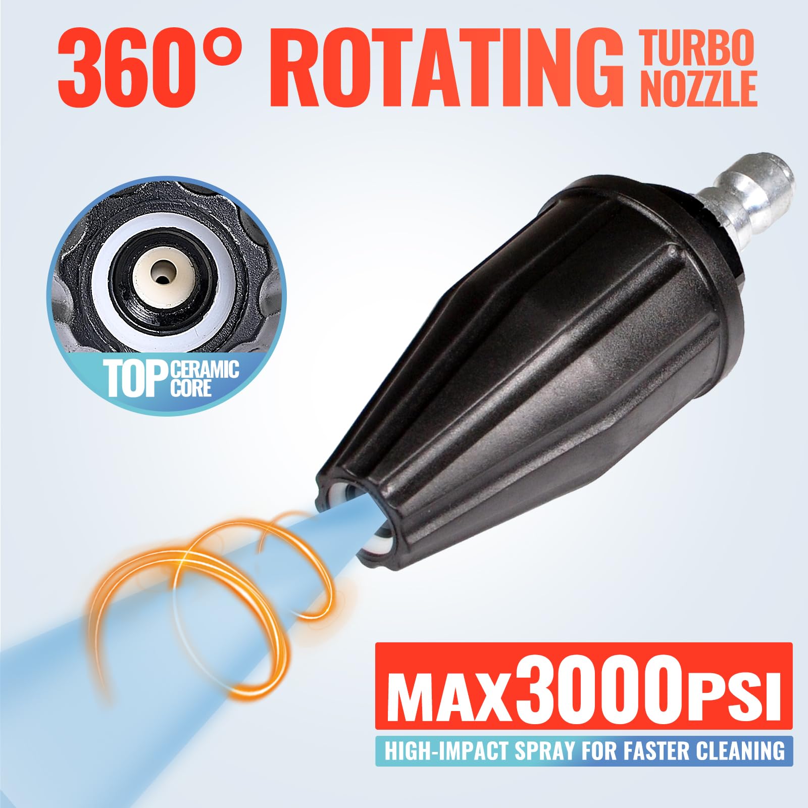 Amazon.co.jp: YAMATIC 高圧洗浄機用ターボノズル、360° 回転式ノズル