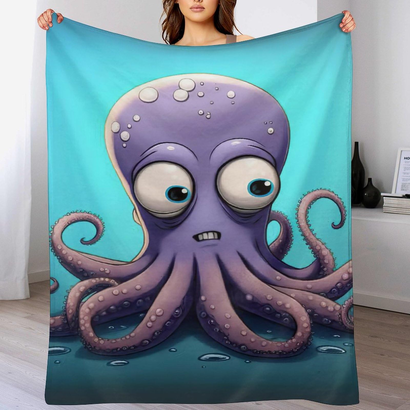 Couverture salon douce poulpe pour des soirées cocooning