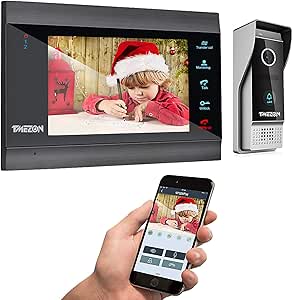 TMEZON 7 Inch Wireless/WiFi Smart IP Video Door Phone Intercom System ...