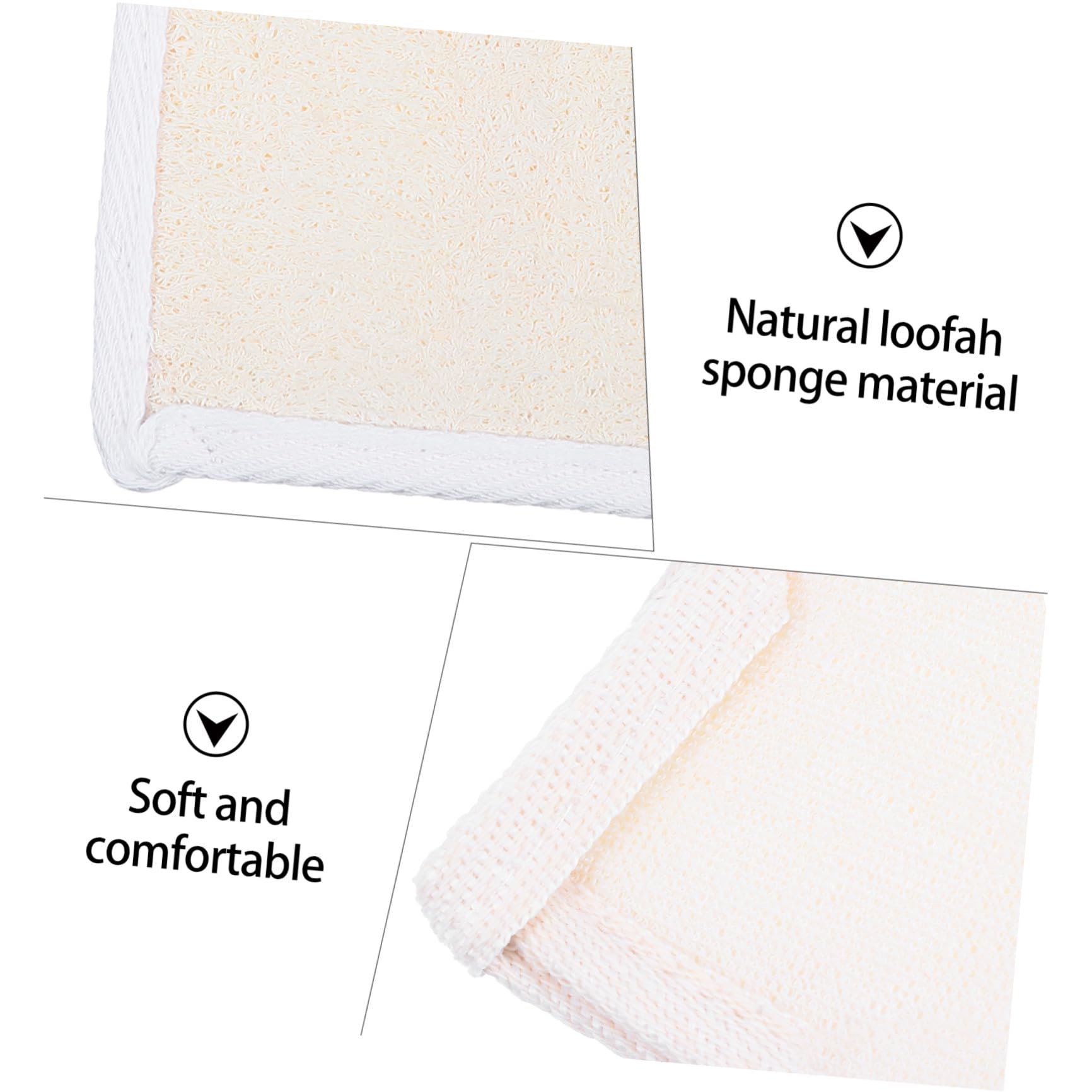Beavorty 6piezas Guantes De Exfoliación Doble Cara De Luffa Natural Para Cuerpo De Masaje y Limpieza Para y Baño Exfoliante Ecológico Para Tipo De Piel