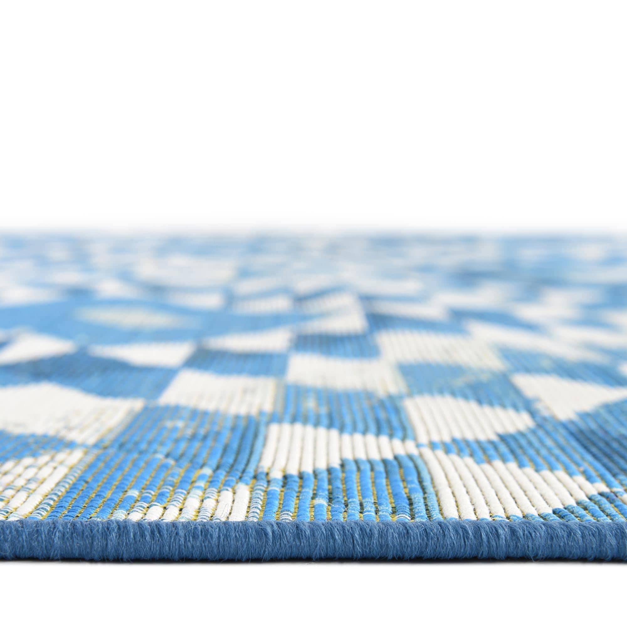 Tappeto per esterni a tessitura piatta 100x200 cm Righe marroni | Leroy