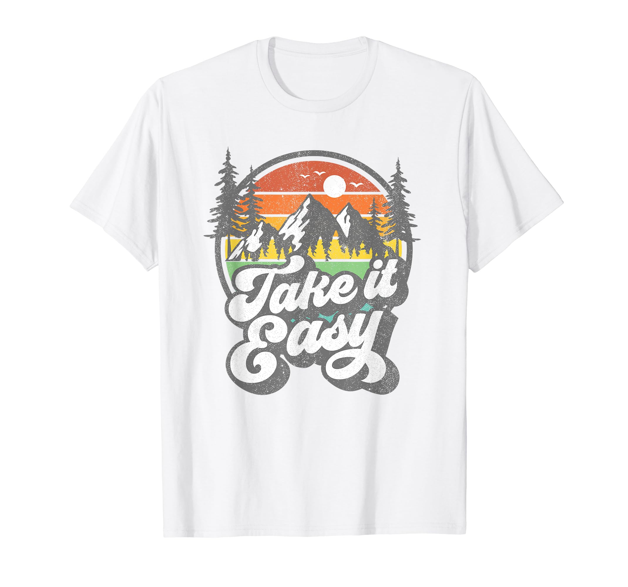 Take It Easy Retro Camping Hiking Camper Outdoor Hiker Gift T-ShirtOEKO-TEX STANDARD 100