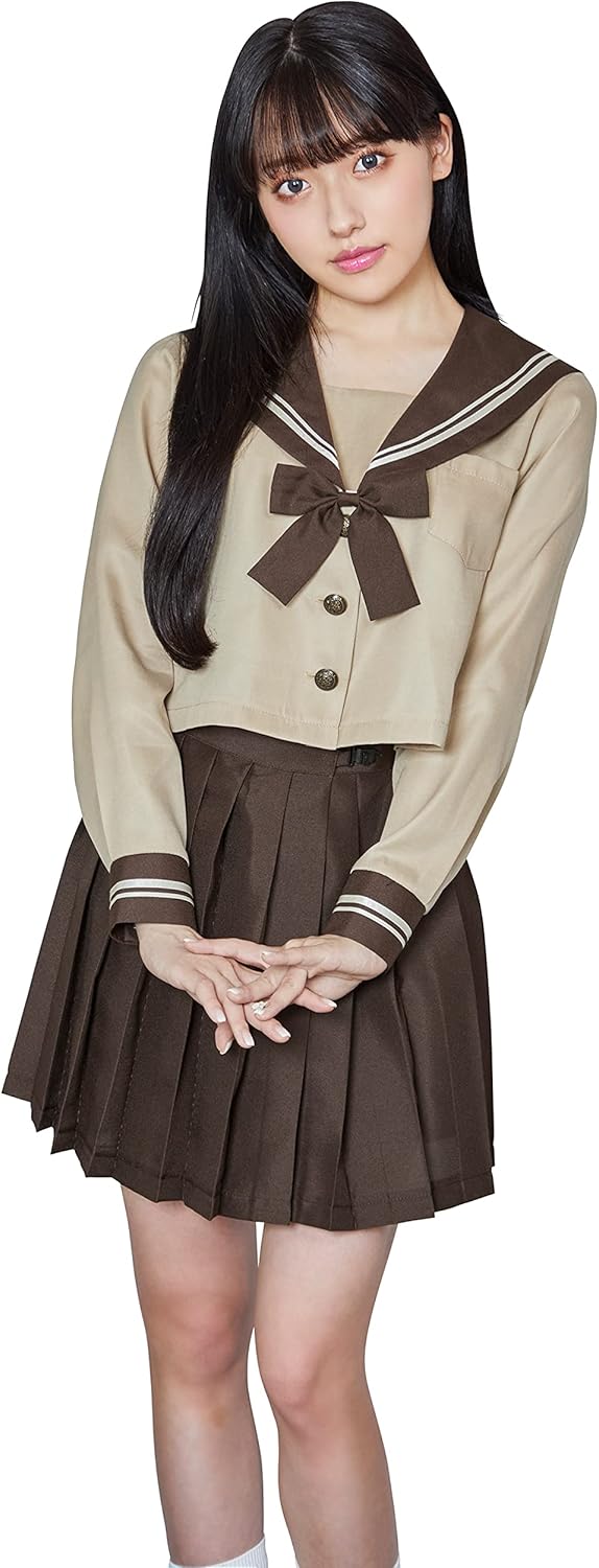 クリアストーン(Clearstone) オルチャンセーラー コスプレ ハロウィン セーラー ベージュブラウン レディース ブラウン クリアストーン(Clearstone) オルチャンセーラー コスプレ ハロウィン セーラー ベージュブラウン レデ...