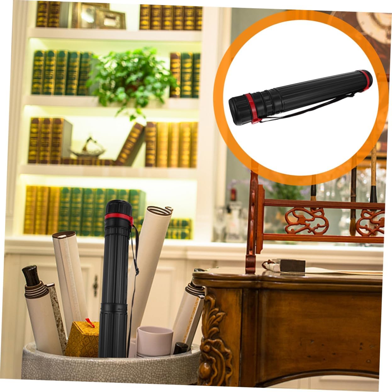 Extendable Telescopic Poster Tube for Plan Storage with Shoulder Strap