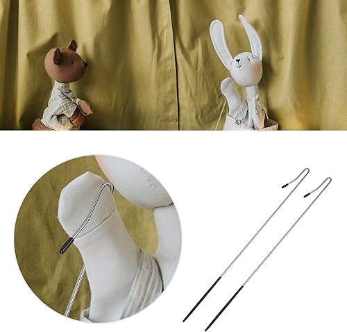 Miniatura 4 de Amviner Control de brazo de marionetas de 16 pulgadas, 2 piezas, accesorios de marionetas de varilla de metal