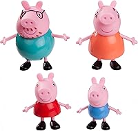 Peppa Pig Family 4-Figure Pack: Poseable 3" Peppa, George, Mummy & Daddy Pig Toys for Kids 2+ Imaginative Play
