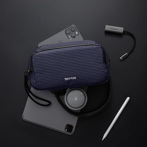 Vista 148 de tomtoc Estuche organizador de accesorios de viaje para electrónicos y cables, para teléfono, Airpods, unidad USB y artículos diarios y esenciales