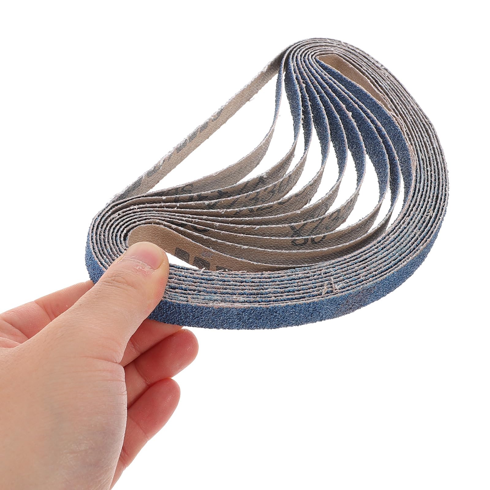 Bandas de Lijado Azul Grano 40-120 40 Piezas para Lijadora de Banda Uso Versátil para Madera y Acero Inoxidable en Hogar E Industria