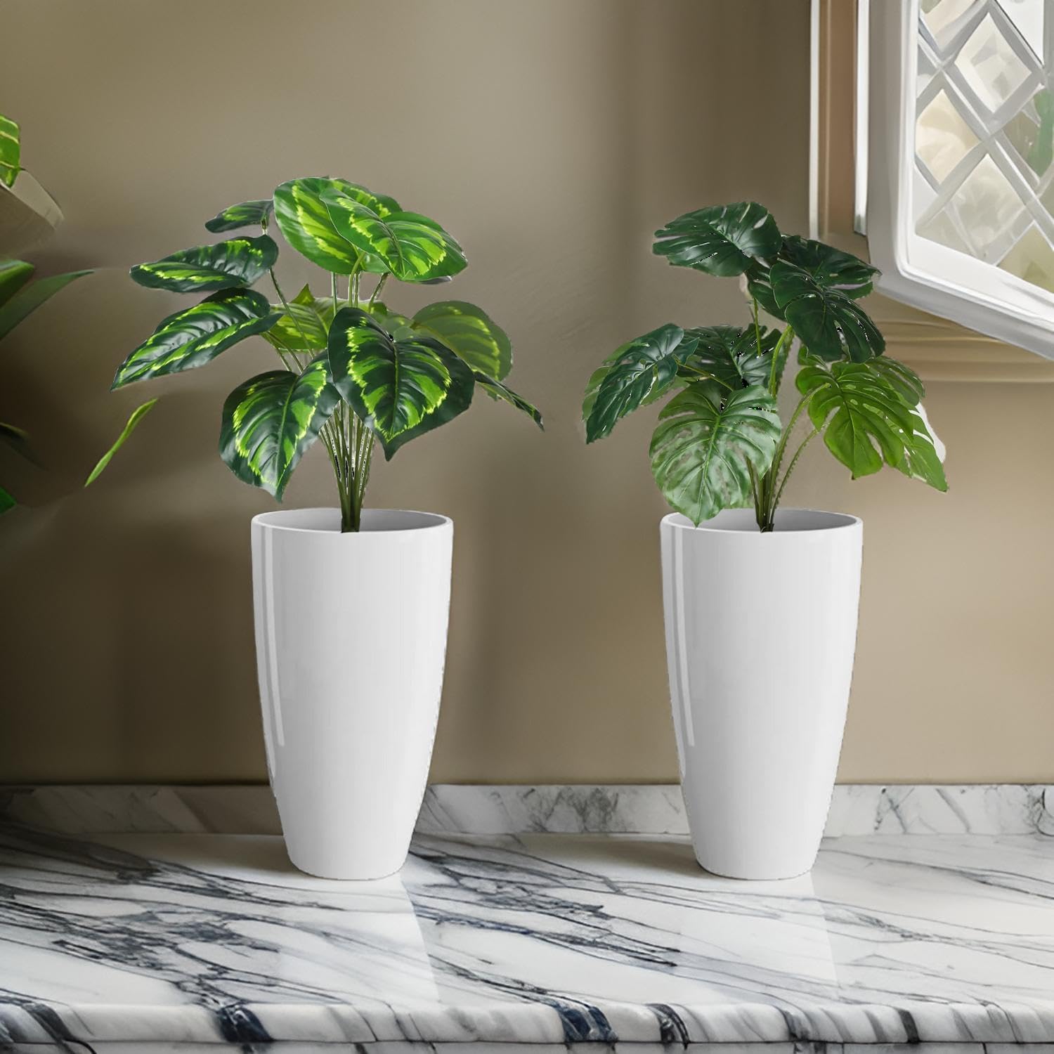 Go Hooked Flower Pot Tower Plastic 14 inch Twin Towers of Beauty Double The Impact Flourish with Finesse Versatile and Vibrant Unleash Your Inner Gardener Pack of 2 (B0D2TX1CLZ) Amazon Price History, Amazon Price Tracker