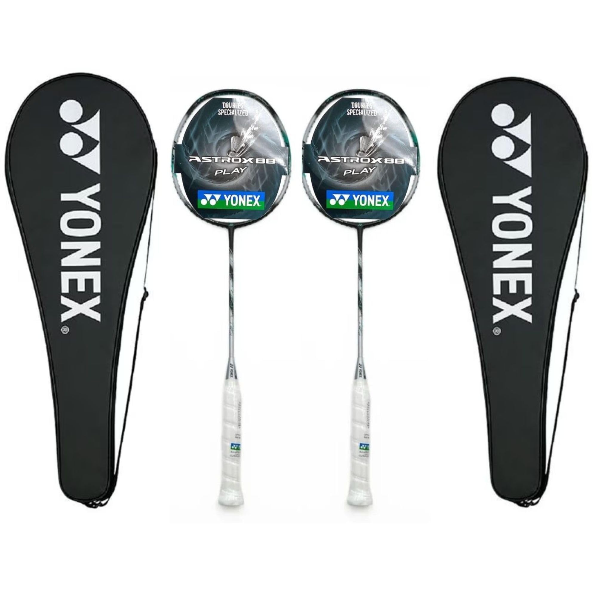 Amazon.com: 2X Yonex Astrox 88 Play (Silver/Black) Pre-Strung