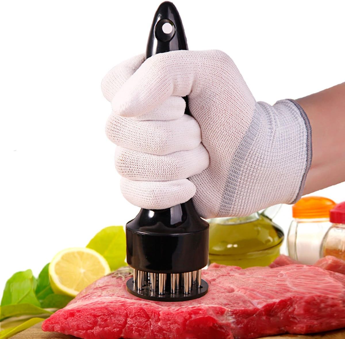 Needle Meat Tenderizer Tool - Cooks Essential Stainless Steel Sharp Needle Meat Tenderizer Machine, Dishwasher Safe Kitchen Tool Tenderizer Tool for Tenderizing Steak Beef Pork Fish Chicken