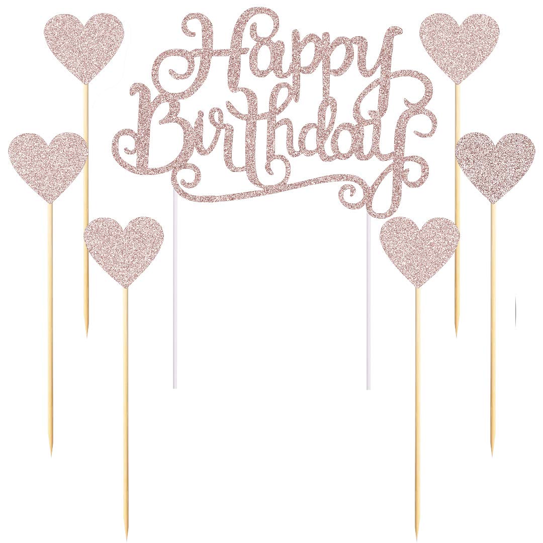 Buy PALASASA Happy Birthday Cake Toppers Gold glitter letters"happy
