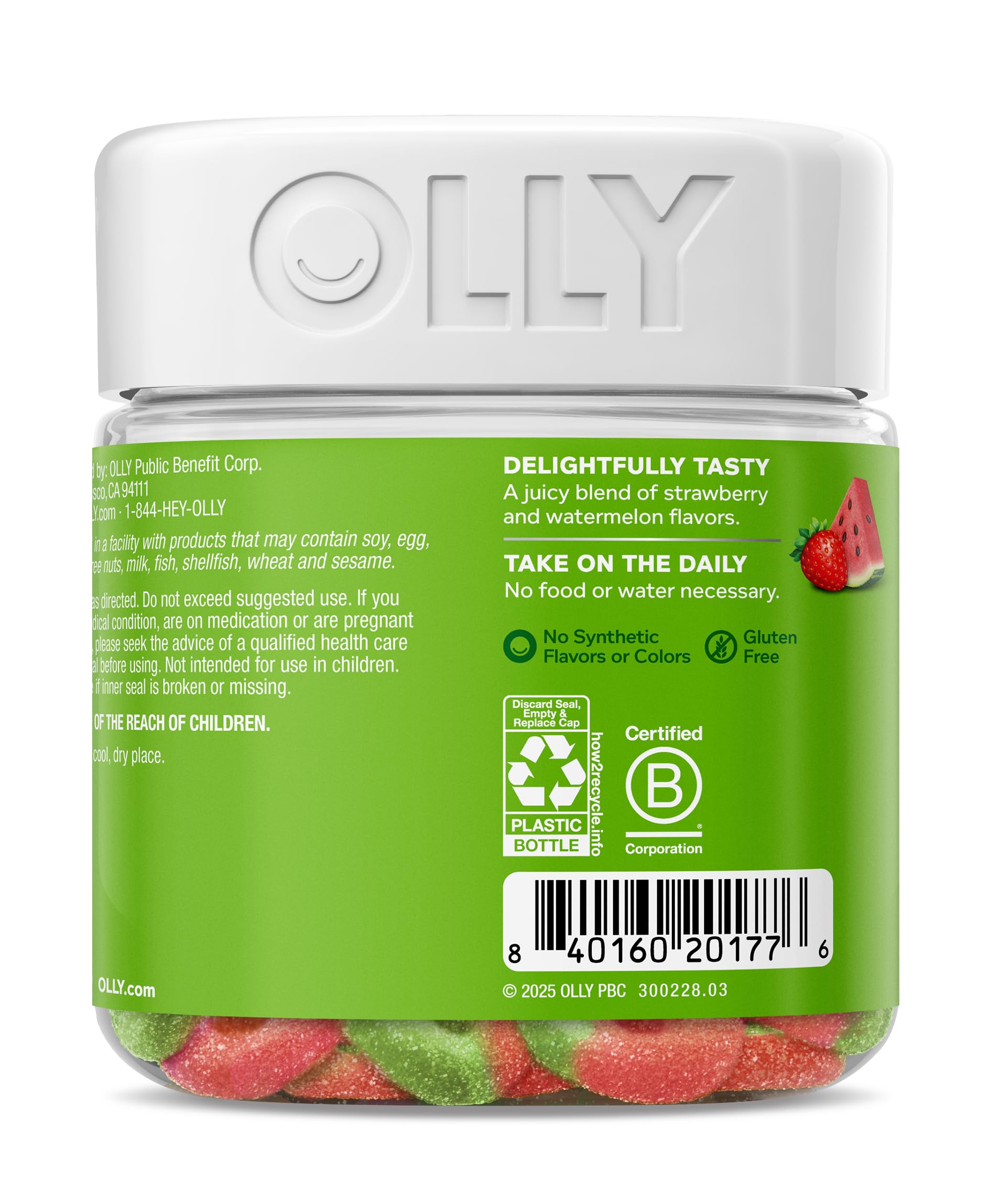 OLLY Fiber Gummy Rings, Digestive Health Supplement, Berry Melon - 50 Count — Amazon image 7