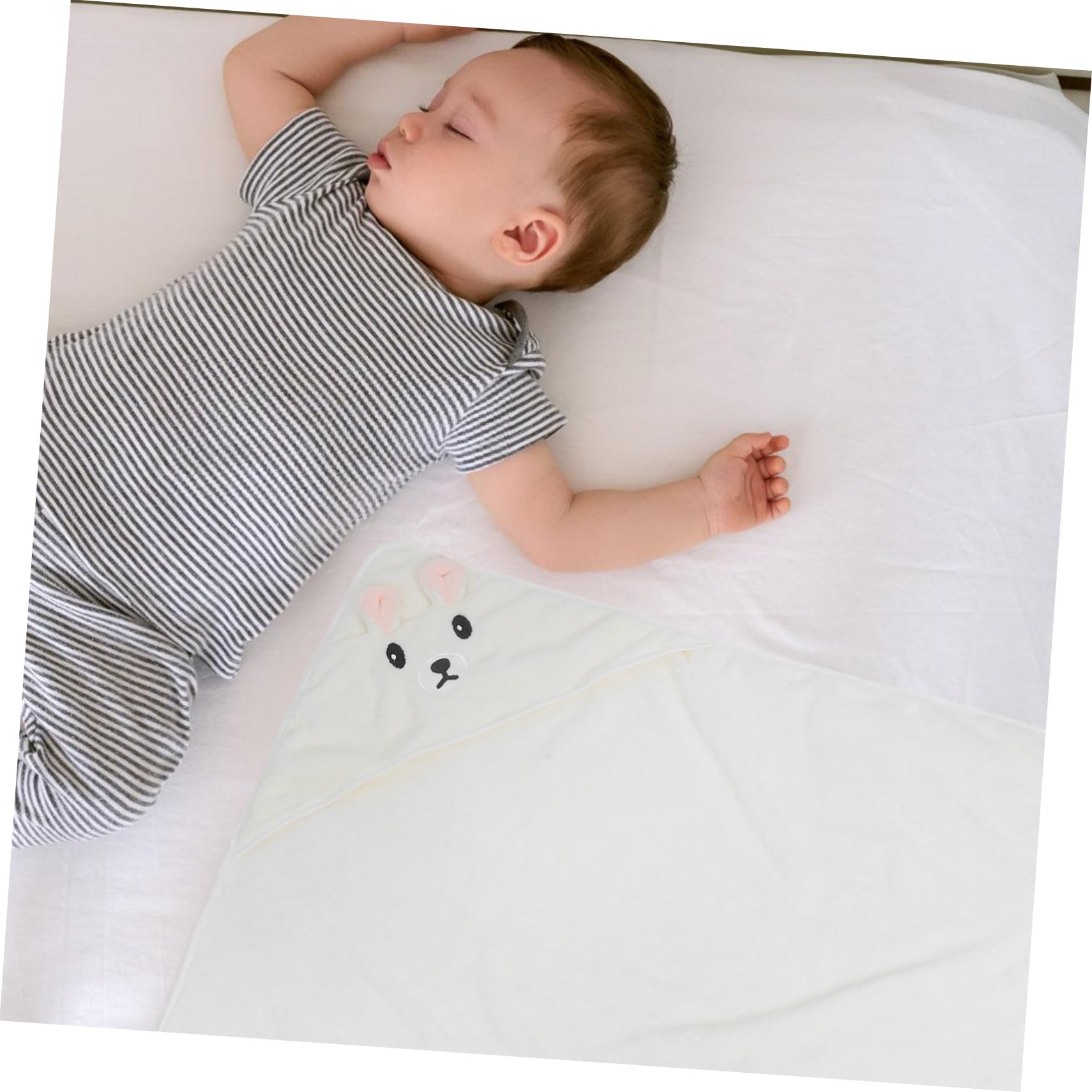 Toyvian Ensemble De 3 Serviettes De Bain À Capuche pour Bébé Motif Dessin Animé Respirantes pour Nouveau-nés