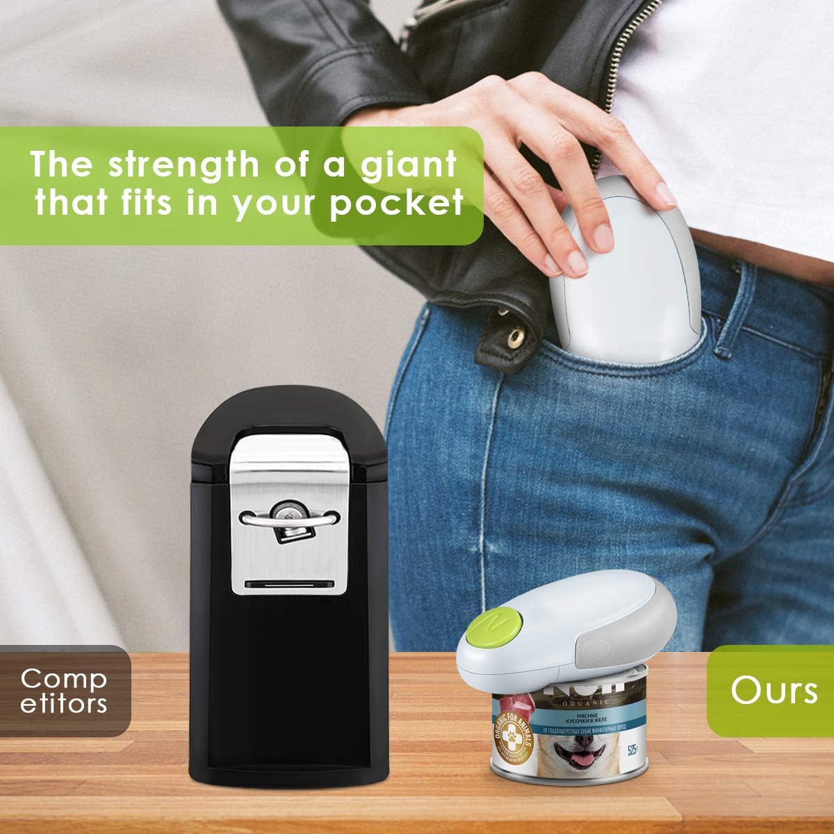 Electric Can Opener, Smooth Edge Automatic Can Opener for Any Size, Best Kitchen Gadget for Chefs, Arthritis and Seniors