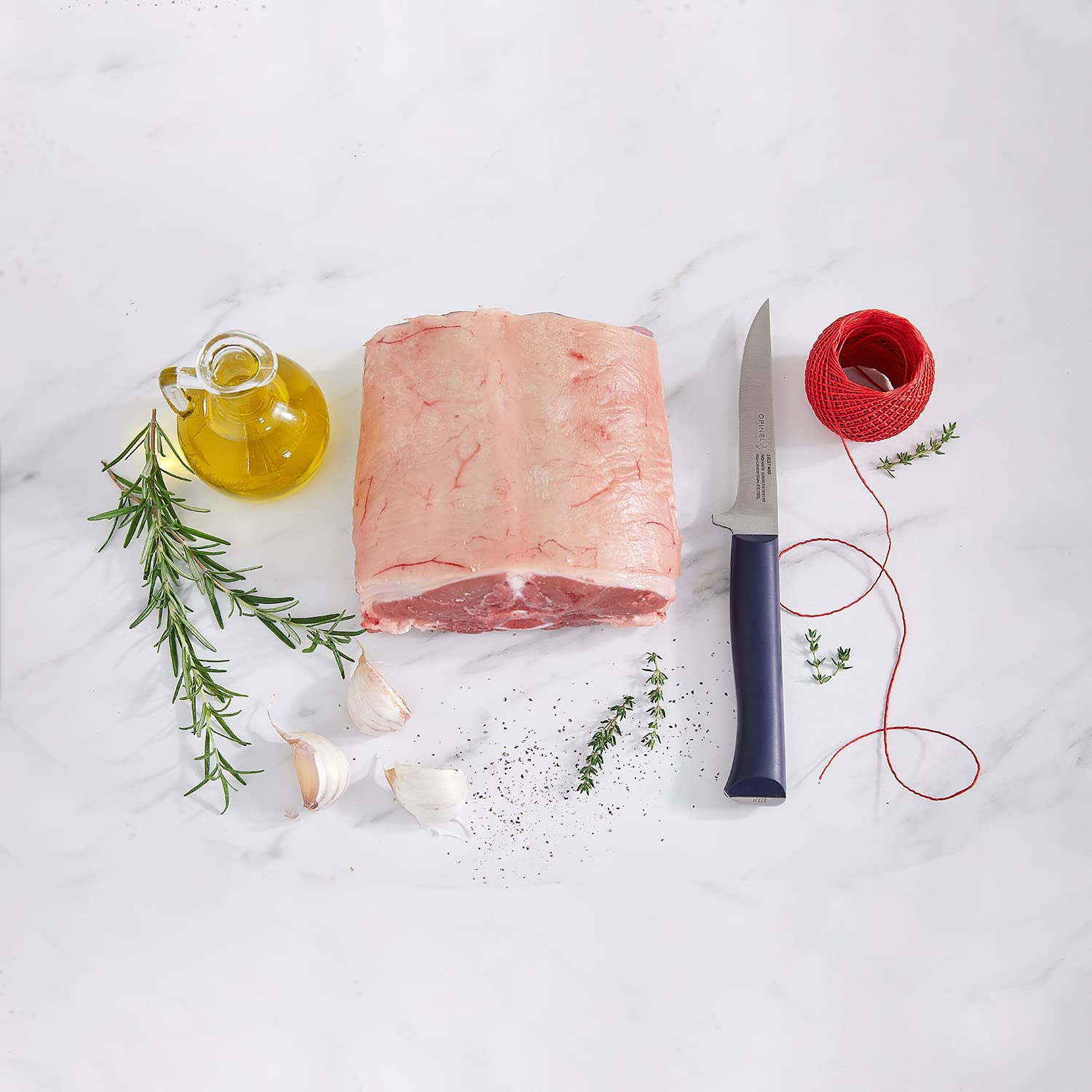 Opinel - N°222 Couteau Viande & Volaille Intempora - Lame 13 cm en Acier Inoxydable - Manche Polyoxyméthylène - Idéal pour Dénerver et Désosser - Garantie à Vie