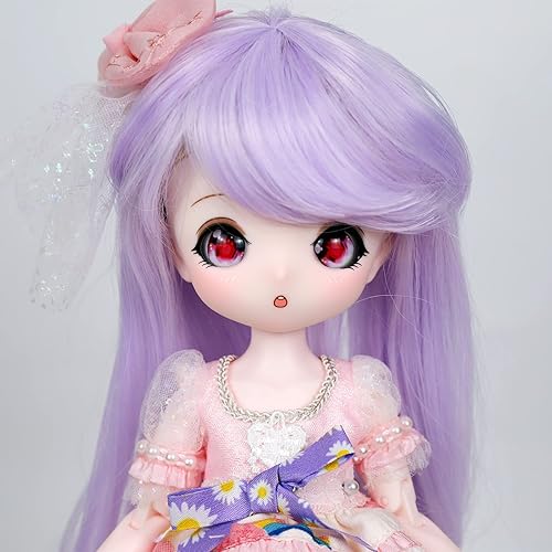 Miniatura 5 de ICY Fortune Days Muñeca con forma de bola de estilo anime que incluye peluca maquillaje cabeza extraíble y ojos y vestido reemplazables zapatos