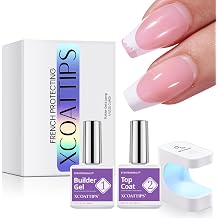 BTArtboxnails XCOATTIPS Toe Nail Tips Builder Gel French Protecting Duo