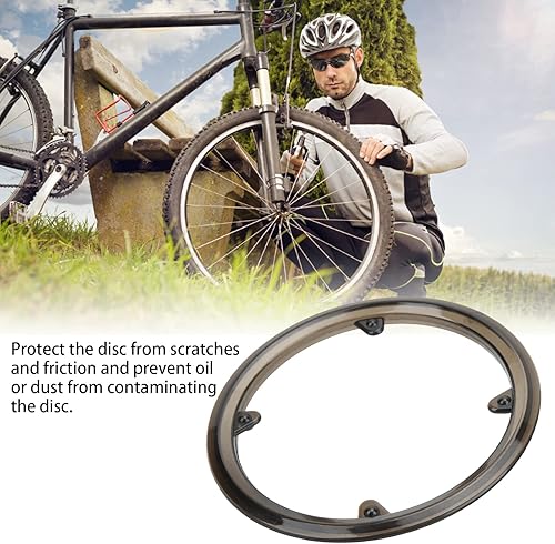 Miniatura 2 de plplaaoo Protector de cadena, cubierta protectora de piñón de bicicleta, protector de cadena de bicicleta de montaña, con 4 agujeros, cubierta