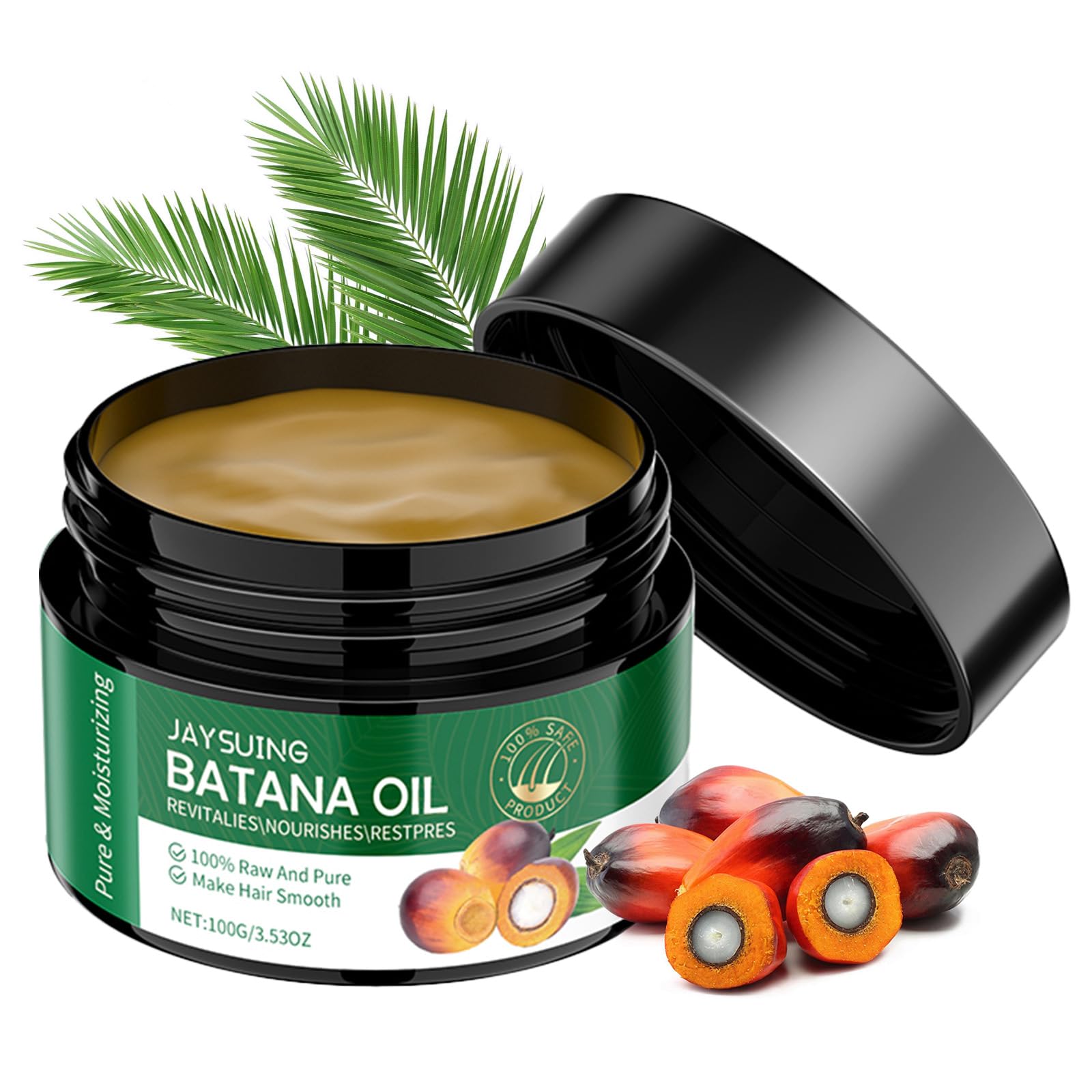 JaysuingBatana Oil for Hair Growth & Loss - Raw, Unrefined & Pure, for Damaged Hair & Scalp (100ml/3.4 OZ)