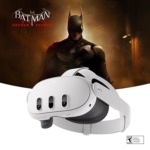 Meta Quest 3 512GB — Ultimate Mixed Reality Experiences — Get Batman: Arkham Shadow and a 3-Month Trial of Meta Horizon+ Included - 512GB - Headset + Controllers, Refreshed Packaging