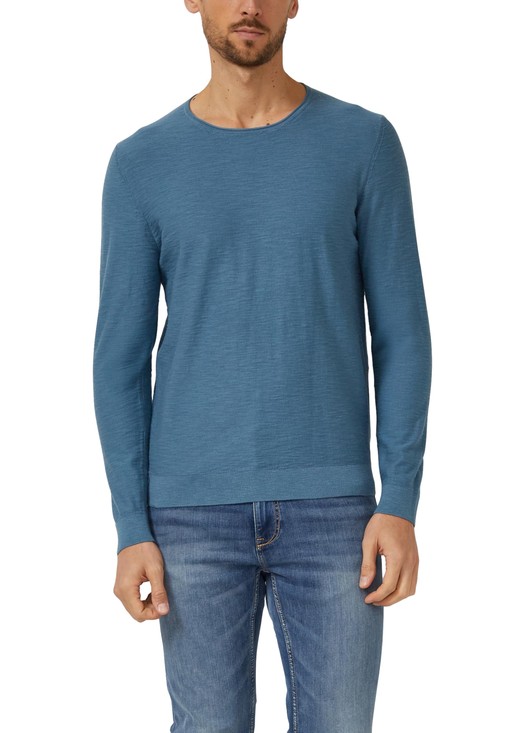 s.Oliver Strickpullover mit Flammgarnstruktur und Rollkante