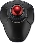 Kensington Orbit Wireless Trackball Mouse with Scroll Ring - Finger Control Ergonomic Mouse with Programmable Buttons, USB or Bluetooth Connection for Windows and MacOS - Black (K70990WW)
