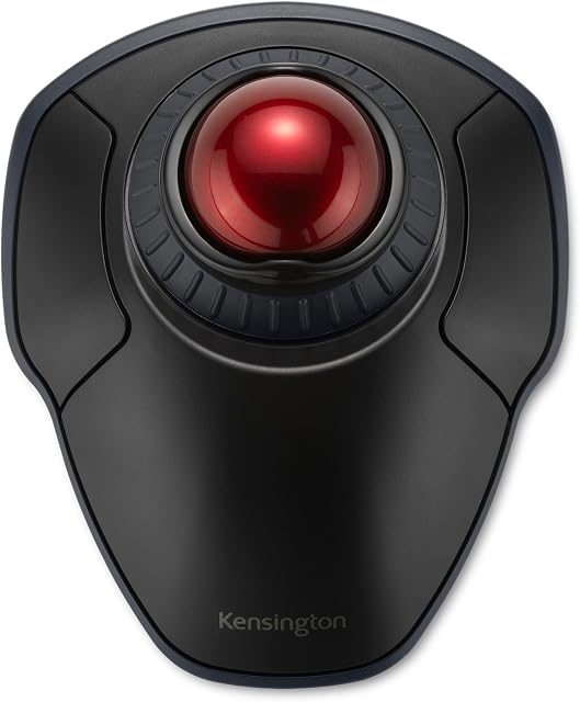 Kensington Orbit Mouse de trackball sans fil avec anneau de défilement - Souris ergonomique avec boutons programmables, USB ou Connexion Bluetooth pour Windows et MacOS - Noir (K70990WW)
