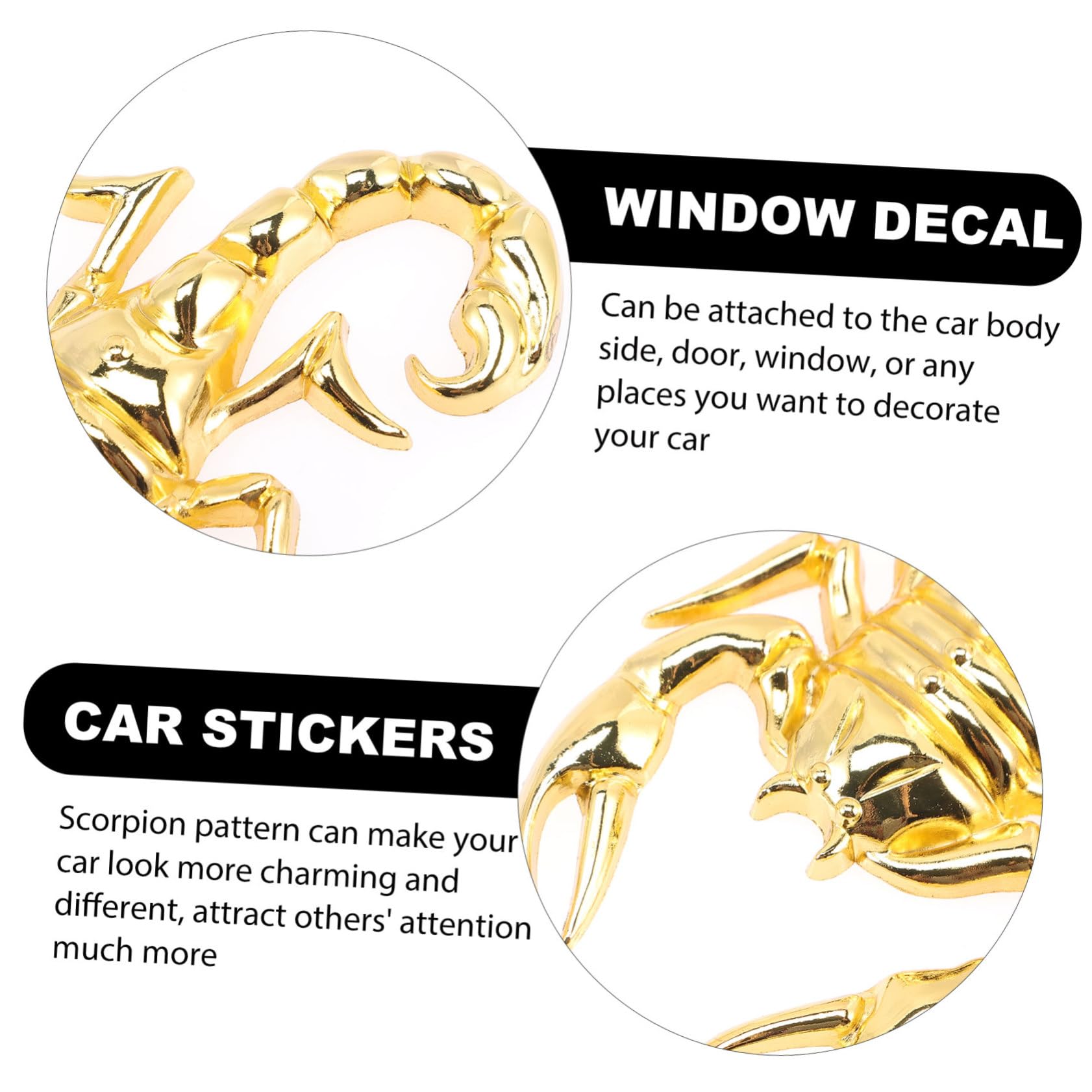 Adesivo auto 3D in metallo a forma di gecko impermeabile 50 pcs