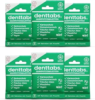 Denttabs Zahnputztabletten, 750 Stk Mint mit Fluorid