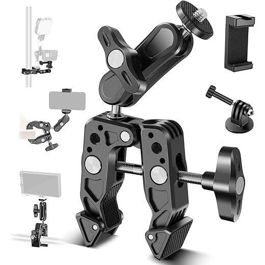 Adofys Action Camera Super Clamp Mount