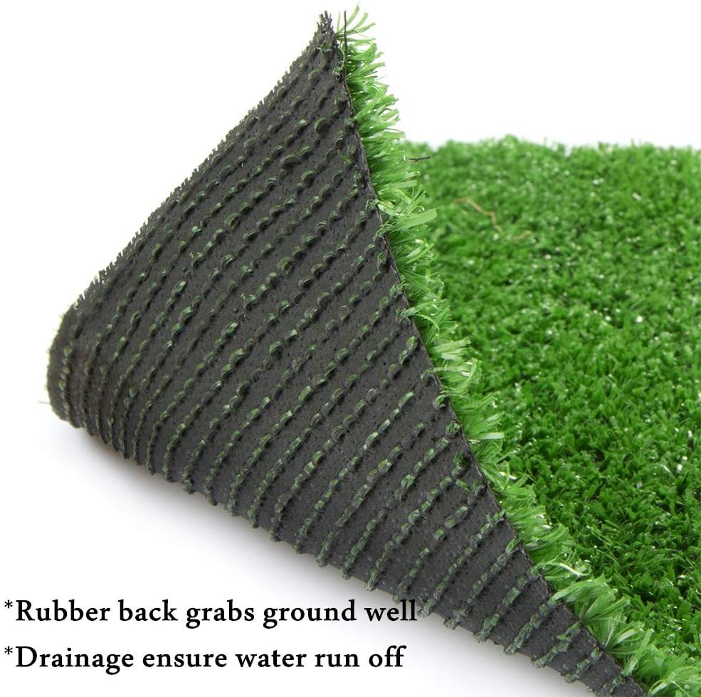 Artificial Grass Rug Green Fake Grass Carpet 3X5 FT, Pet Turf Mat Dog Grass Pee Pad with Drainage Holes, Indoor Outdoor Synthetic Lawn for Patio, Balcony, Deck, Yard