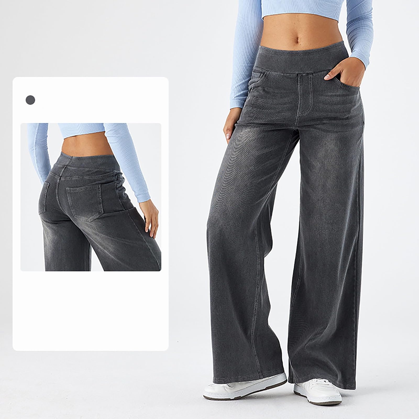 Baggy Jeansy Damskie Długie Jeansy Vintage Niski Stan Swobodne Jeansy Y2K Streetwear Boyfriend Jeansy Proste Szerokie Spodnie Spodnie Swobodne Jeansy Damskie Jeansy Spodnie Outdoorowe