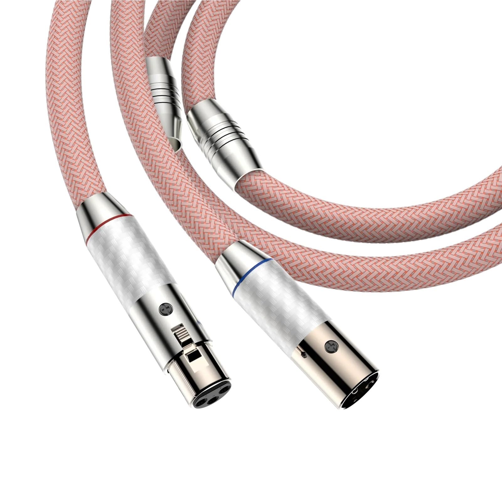 Cavo audio A88 in argento puro, cavo di interconnessione bilanciato XLR a 3 pin, cavo 2XLR maschio-femmina for amplificatore DAC DVD CD(1.5m)