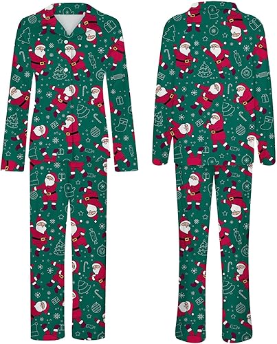 Miniatura 5 de Conjunto de pijamas de Navidad a juego para la familia, ropa de dormir de Papá Noel, conjunto de pijamas de Navidad para parejas, pijamas de Navidad