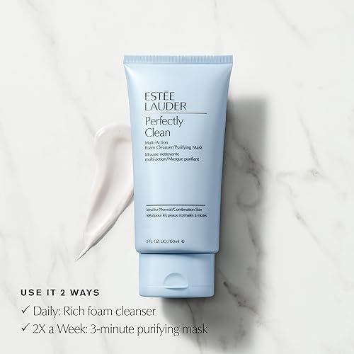 Miniatura 5 de Estée Lauder Perfectamente limpio Multi-acción espuma limpiador facial limpiador/mascarilla purificadora, 5.0 onzas líquidas