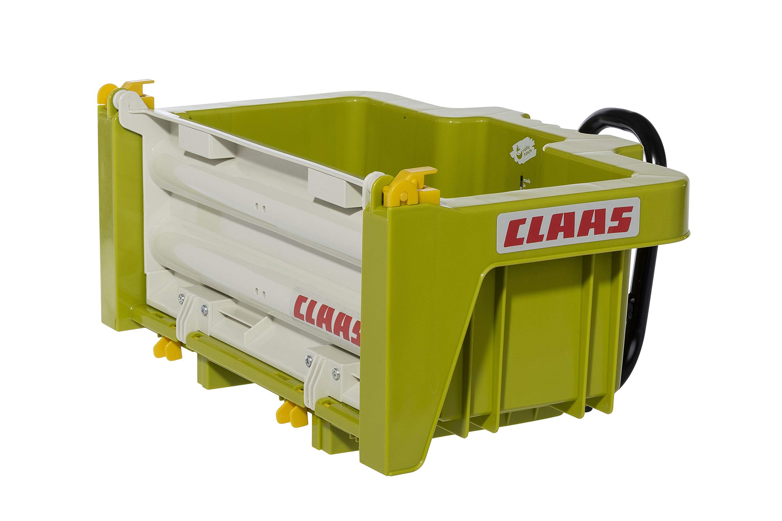 Rolly Toys 408924 RollyBox Claas wgłębienie transportowe do traktora na pedały (dzieci w wieku 3-10 lat, uchylna, tylna klapa ABN), jasnozielona