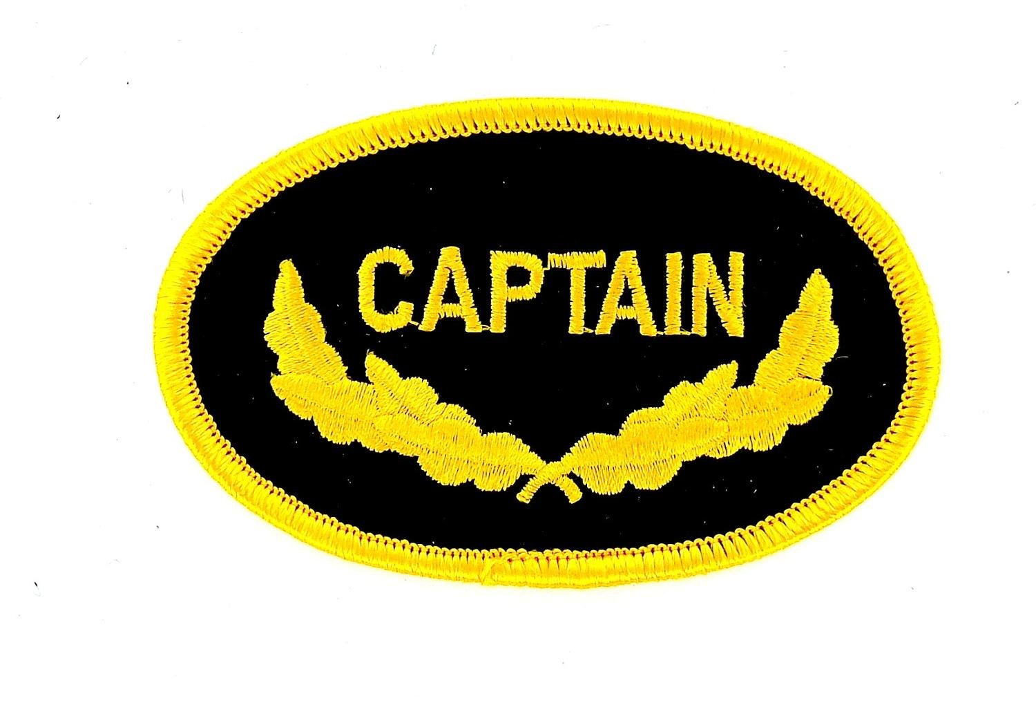 Toppa Termoadesiva Ricamata Aviazione Captain R2 - 100x65 Mm - Cotone - Prodotta In Francia
