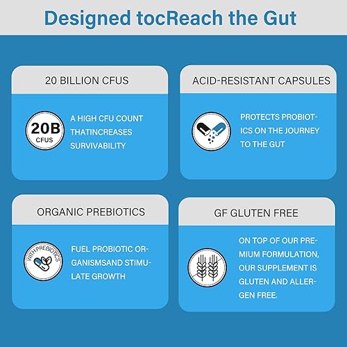 Miniatura 6 de Zaioo Prebióticos Probióticos para mujeres y hombres Enzimas digestivas con prebióticos y probióticos para la salud digestiva - 20 mil millones de